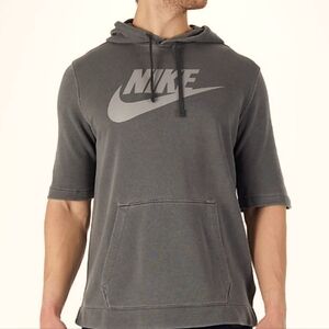 Nike Sportswear Washed Short Sleeve Hoodie, Size XL